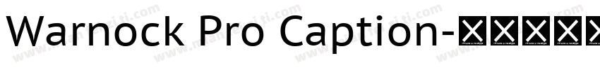 Warnock Pro Caption字体转换